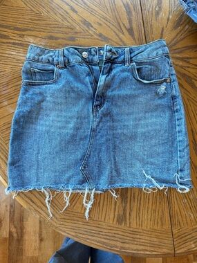 wild fable Blue Distressed Denim Mini Skirt